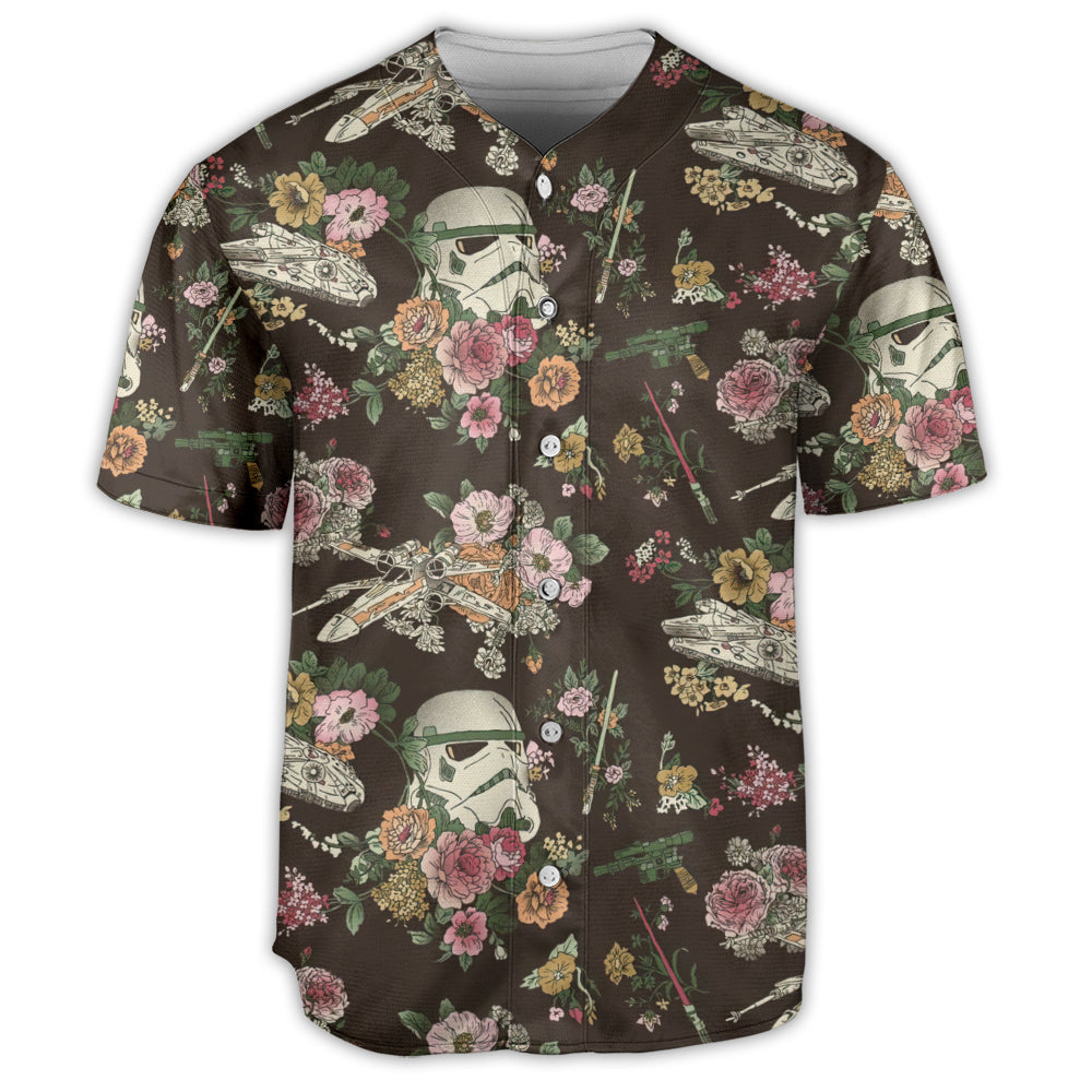 SW Stormtrooper Flower Vintage - Baseball Jersey - Family Store