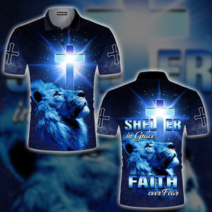 Shelter In Grace Faith Over Fear God Jesus Hawaiian Shirt