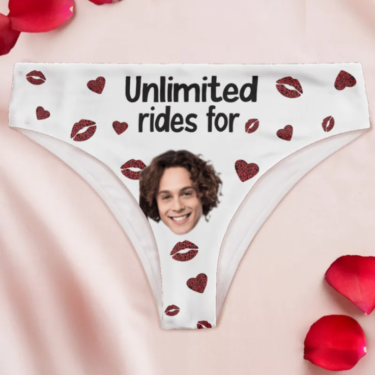 Custom Photo Unlimited Rides - Gift For Couples, Girlfriend, Wife - Personalized Women's Brief