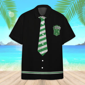 Harry Poster Slytherin Custom Hawaiian Shirt  - Family Store