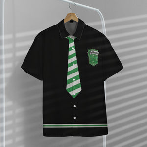 Harry Poster Slytherin Custom Hawaiian Shirt  - Family Store