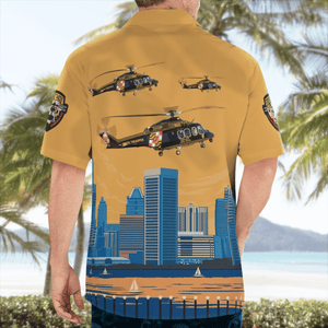 Maryland State Police AW139 N388MD Trooper 1 Hawaiian Shirt