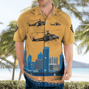 Maryland State Police AW139 N388MD Trooper 1 Hawaiian Shirt