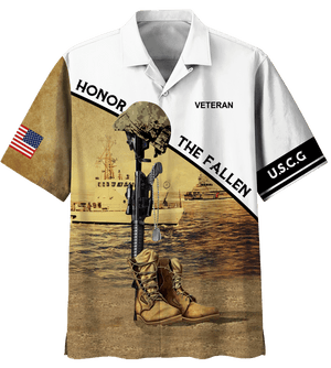 USCG Honor The Fallen Hawaiian Shirt