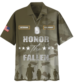 US Army Veteran, Honor The Fallen Hawaiian Shirt