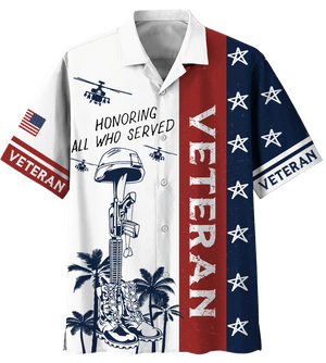 Honoring All Who Served Veteran Hawaiian Shirt