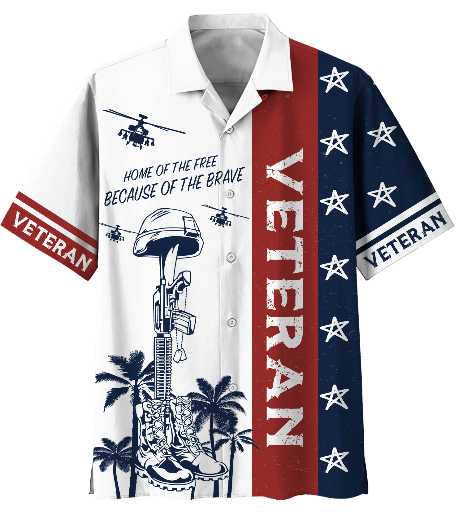 Home Of The Free Because Of The Brave Hawaiian Shirt