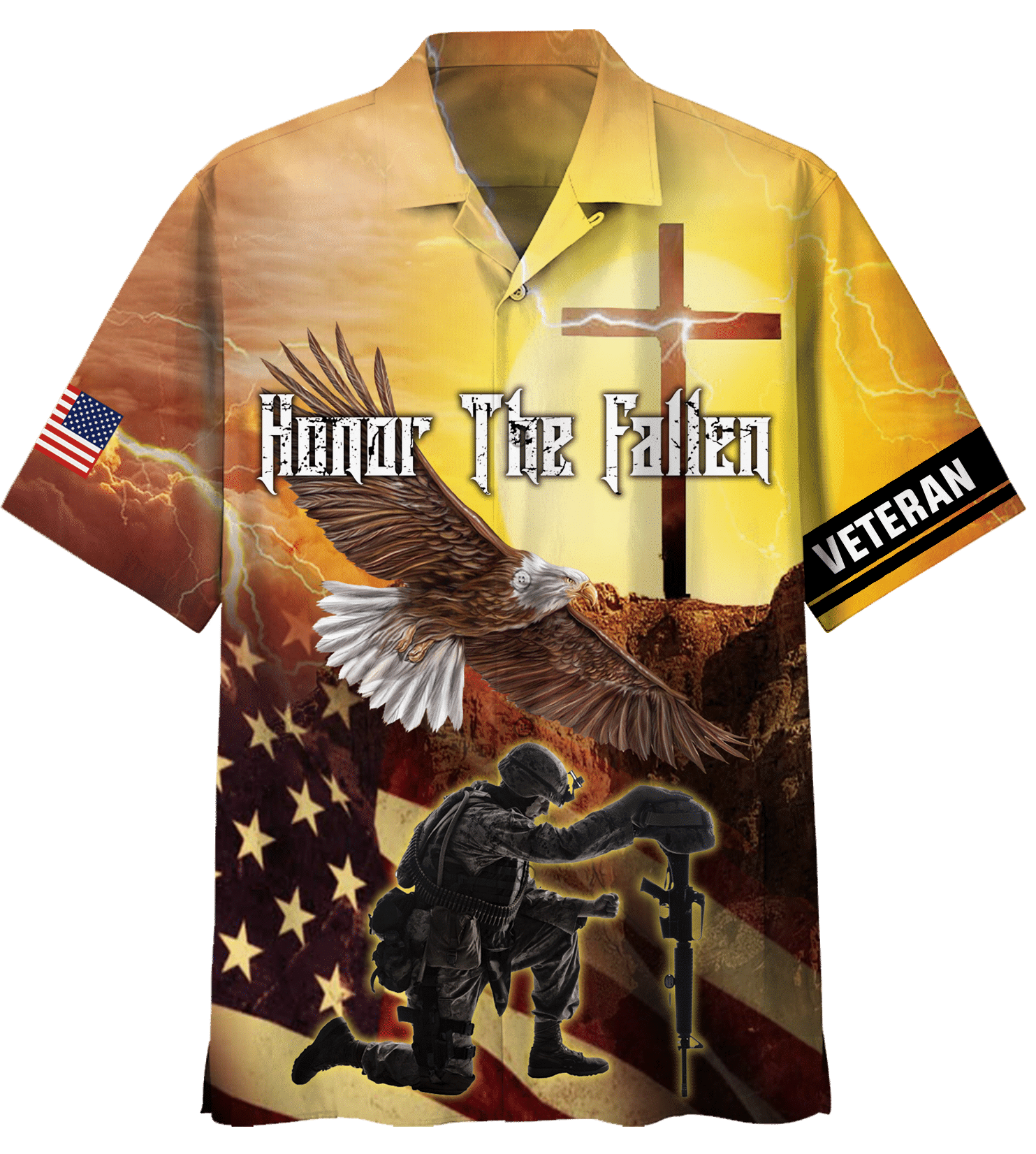 Honor The Fallen Eagle Hawaiian Shirt