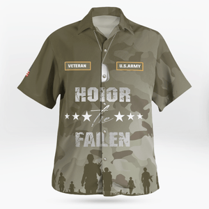 US Army Veteran, Honor The Fallen Hawaiian Shirt