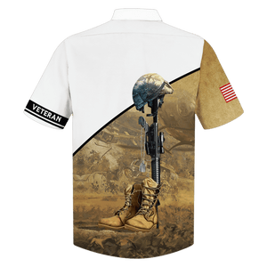 Personalized Veteran Shirt, Honor The Fallen Custom Name Hawaiian Shirt