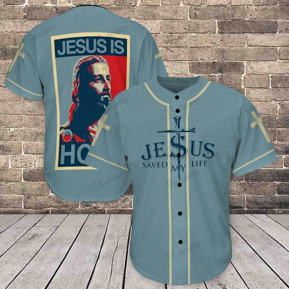 Jesus saved my life Baseball Jersey 185
