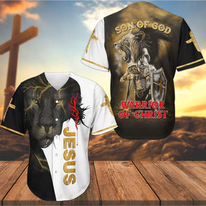 Jesus Son Of God and Warrior Of Christ Baseball Jersey