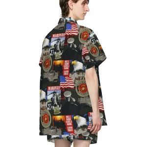 Homesizy 3D United States of America Marines Military Custom Hawaii Shirt