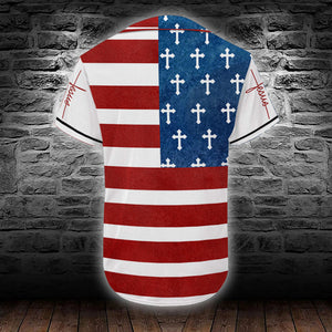 God Bless America Baseball Tee Jersey Shirt