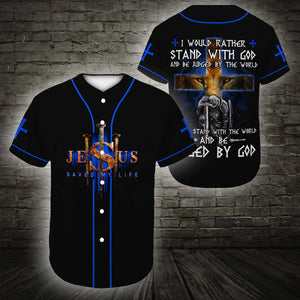 Lion Christian Stand With God Baseball Jersey