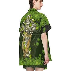 3D St Patrick Celtic Cross Custom Short Sleeve Shirt