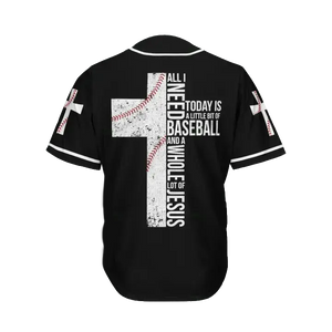 Tmarc Tee JESUS - ALL I NEED TODAY IS A WHOLE LOT OF JESUS Baseball Tee .CPD