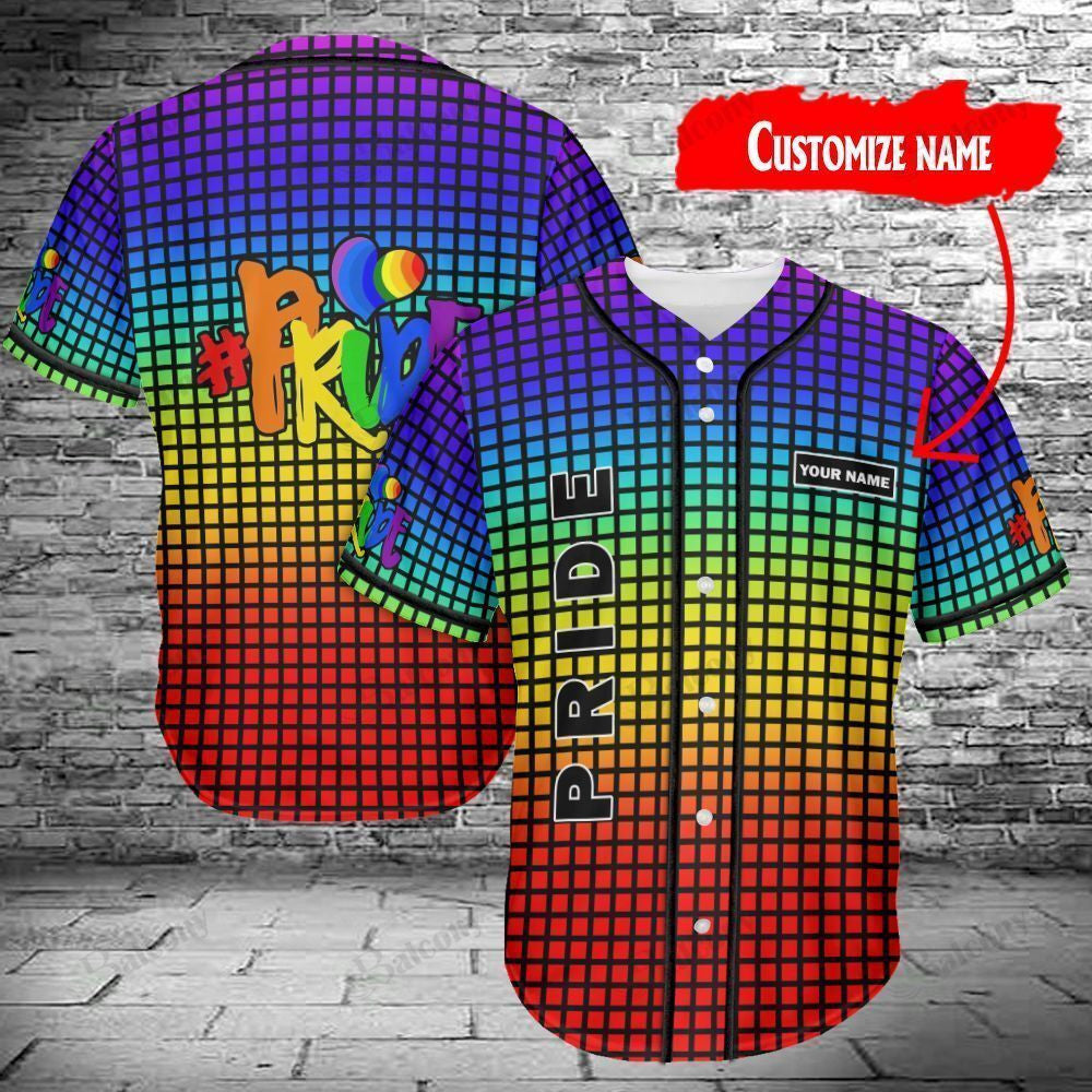 LGBT - Pride Personalized Name Baseball Jersey 307