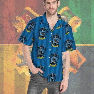 Homesizy 3D Harry Potter Hogwarts Ravenclaw House Pride Crests Custom Hawaii Shirt