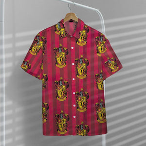 3D Harry Potter Hogwarts Gryffindor House Pride Crests Custom Hawaii Shirt