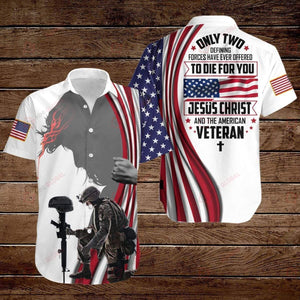 Jesus Christ And The American Veteran Aloha Hawaiian Shirts For Men and Women | HW2242N