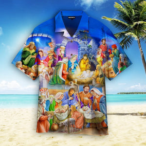 Nativity Christmas - Birth Of Jesus Aloha Hawaiian Shirts For Men and Women | HW4928