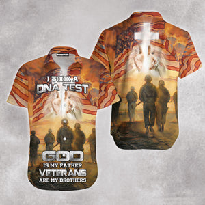 I Took A DNA Test God Is My Father Veterans Aloha Hawaiian Shirts For Men And Women | WT5965