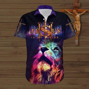 Lion Jesus Aloha Hawaiian Shirts For Men and Women | HW6686