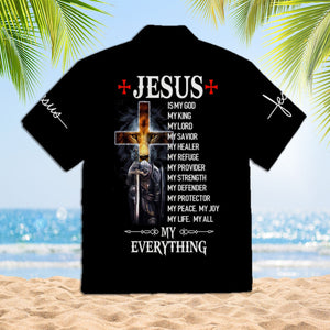 Premium Christian Jesus Is My Everything Lion Aloha Hawaiian Shirts For Men and Women | WT5061