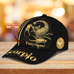 Customized Scorpio Baseball Cap Hat, 3D Full Printed Scorpio Hat, Scorpio Cap