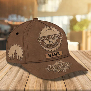 Customized Carpenter Hat for Dad's Birth's Day Gift, Carpenter 3D Cap All Over Printed