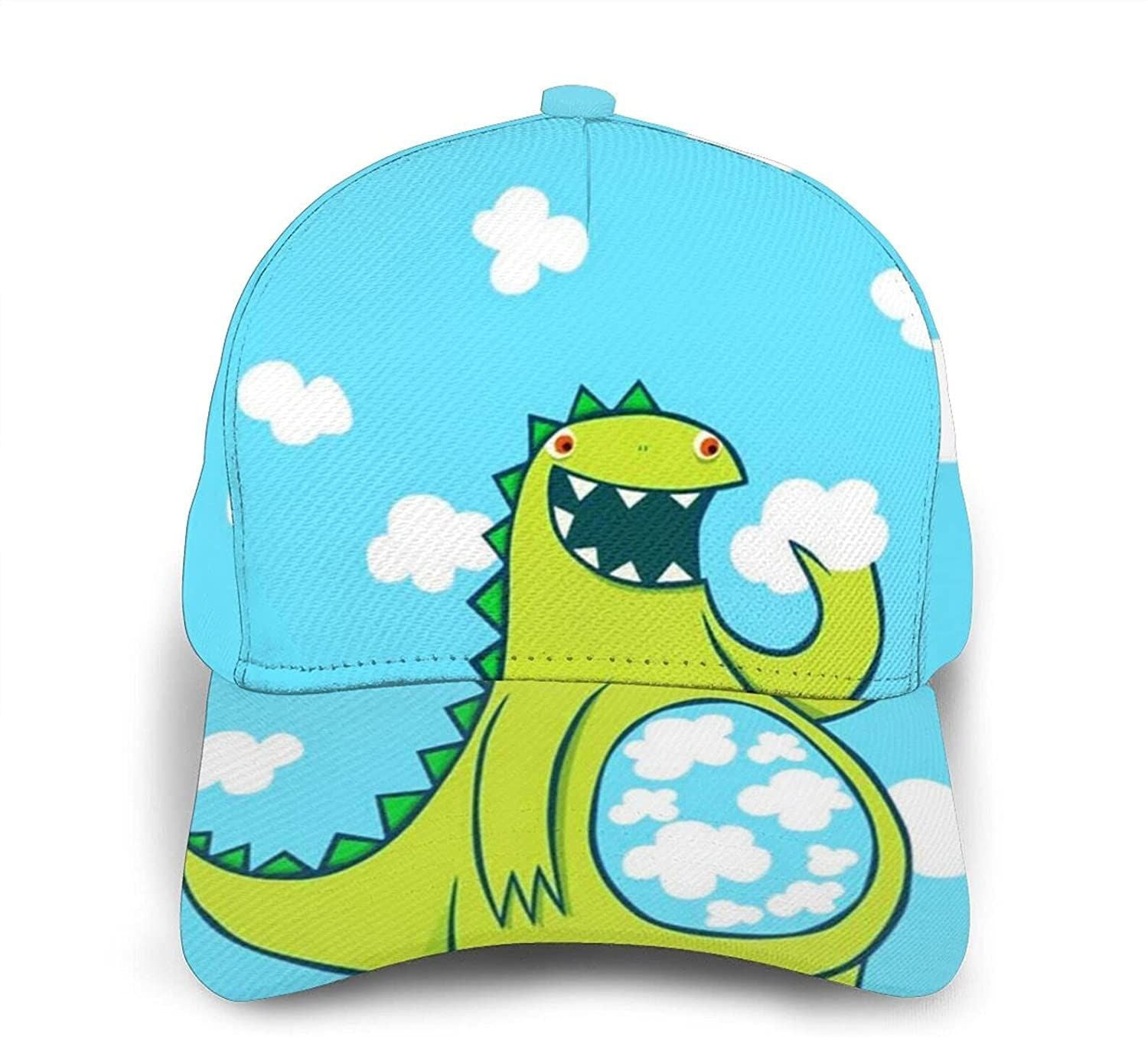 Dinosaur Print Casual Baseball 3D Cap Adjustable Twill Sports Dad Hats for Unisex
