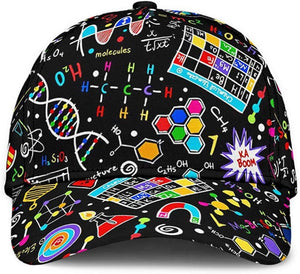 Scie Chemistry Black 3D Printed Unisex Classic Cap, Snapback Cap, Baseball Cap