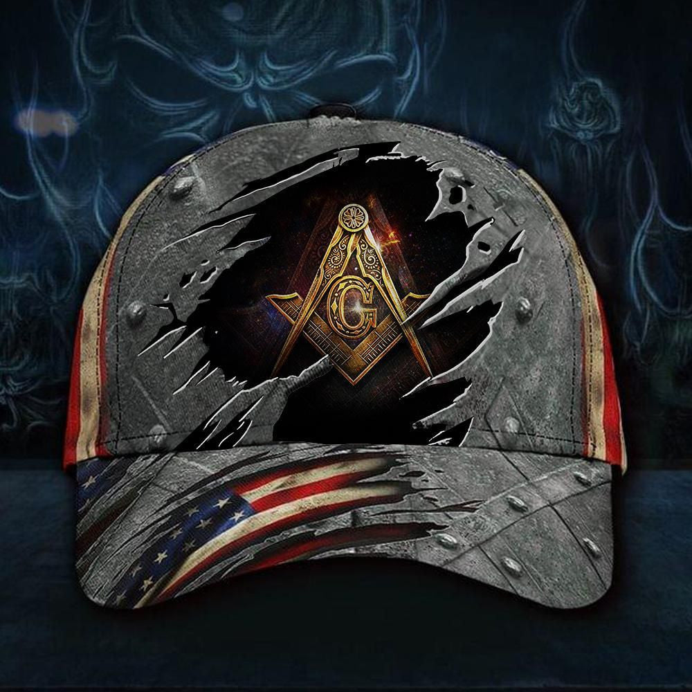 Freemason Hat 3D Print American Flag Cap Vintage Old Retro Unique Gift Ideas For Him