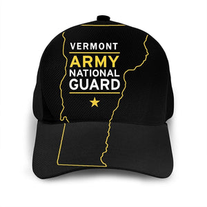 Vermont Army National Guard Unisex Classic 3D Printing Baseball Cap Trucker Cap Dad Hat Mesh Cap