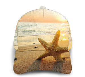 Starfish Print Casual Baseball Cap Adjustable Twill Sports Dad Hats for Unisex