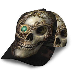 Unisex 3D Printing Baseball Cap Skull Gold Green Fashion Caps Trucker Hats Hip Hop Hat for Men Women