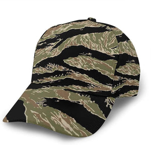 Tiger Stripe Camo Baseball 3D Cap Adjustable Hat Dad Cap For Men Women Athletic Baseball Fitted Cap