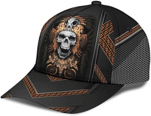 Skull Ancient Greek Pattern Attractive Style Cap 3D Printed, Gift for Expecting Parent