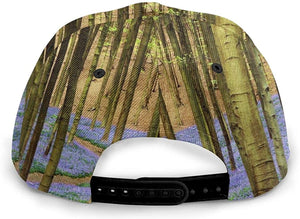 Forest of Bluebell Flowers Print Classic Baseball 3D Cap Adjustable Twill Sports Dad Hats for Unisex