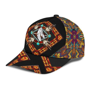 American Native Classic Cap 3D, Native Chief Feathers Cap, Baseball Cap, Strapback Cap, Unisex Hat