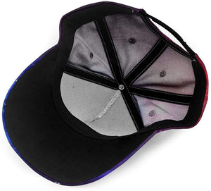 Red Blue Galaxy Print Classic Baseball 3D Cap Adjustable Twill Sports Dad Hats for Unisex