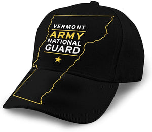 Vermont Army National Guard Unisex Classic 3D Printing Baseball Cap Trucker Cap Dad Hat Mesh Cap