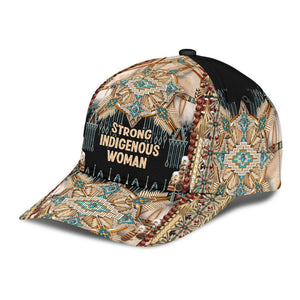 Native Strong Indigenous Woman Classic Cap - Indigenous hat - Native American Snapback 3D Personalized Caps For Men Women