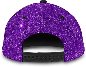 Elephant Bling Bling Style Sparkling Glitter Purple 3D Printed Unisex Classic Caps Baseball Caps
