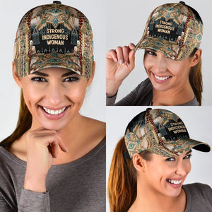Native Strong Indigenous Woman Classic Cap - Indigenous hat - Native American Snapback 3D Personalized Caps For Men Women