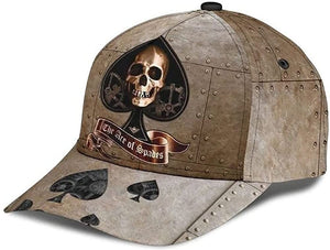 Skull The Ace of Spades Metal Simple and Beautiful 3D Printed Unisex Classic Cap, Gift for Expecting Parent