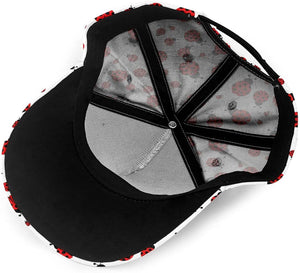 Ladybug Print Baseball Classic 3D Cap Adjustable Twill Sports Dad Hats for Unisex