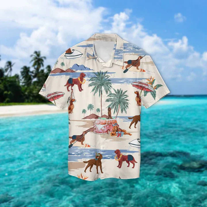 Irish Setter Summer Beach Hawaiian Shirt, Hawaiian Shirts for Men Women Short Sleeve Aloha Beach Shirt
