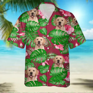 Upload Photo Dog Men's Hawaiian Shirt, Gift for Dog lover